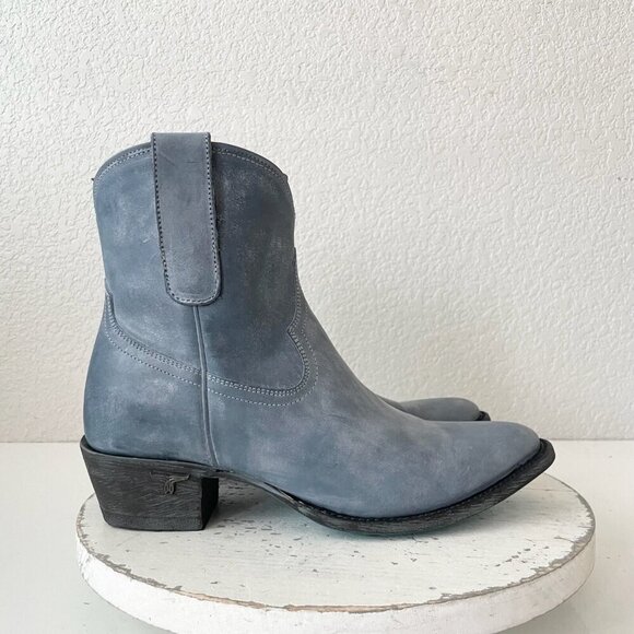 Lane Boots PLAIN JANE Womens Cowboy Bootie 9 Blue Western Cowgirl Ankle Boots - Picture 2 of 11